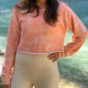 Tie Dye Crop Light Crewneck